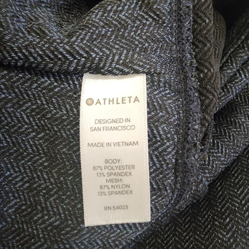 Athleta Herringbone Textured Leggings High Rise Ankle Slit Gray XS Style 353504 - Picture 7 of 11